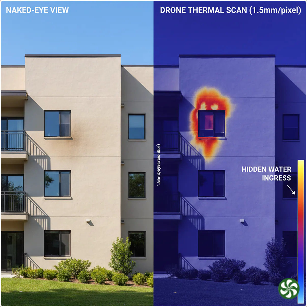 thermal drone facade scan
